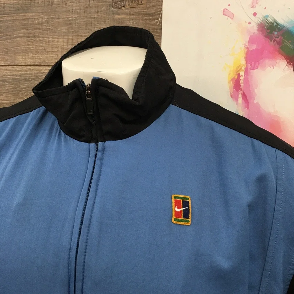 VINTAGE Nike Court Challenge Tennis Jacket Mens Large Full Zip Track Windbreaker